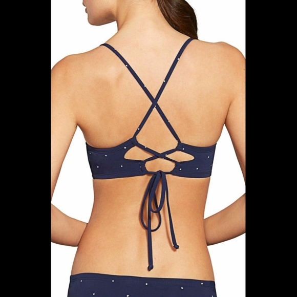 NWD $114‎ Robin Piccone Jennie Twist Bikini Top in Navy [ SZ Small ] - Picture 2 of 12